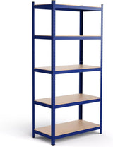 Five-tier storage rack 2920 pounds Heavy-duty shelf Adjustable boltless storage rack Suitable for warehouse storage rooms 108 inches wide x 18 inches deep x 72 inches high