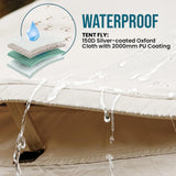 Portable inflatable camping tent, equipped with a manual pump, suitable for 3/4/6 people, easy to set up, suitable for outdoor activities. This inflatable outdoor waterproof Oxford canvas tent is suitable for family camping and is suitable for adults image 2