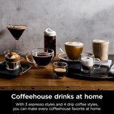Italian coffee machine, drip coffee machine, rapid cold brew coffee machine, integrated grinder, hand-free milk frother, equipped with a strike plate, water filter, cleaning sheet, descaling agent image 2