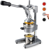 Citrus juicer | Extra-large commercial-grade manual press | Heavy-duty countertop orange juice extractor (with stainless steel cup) (black) image 2