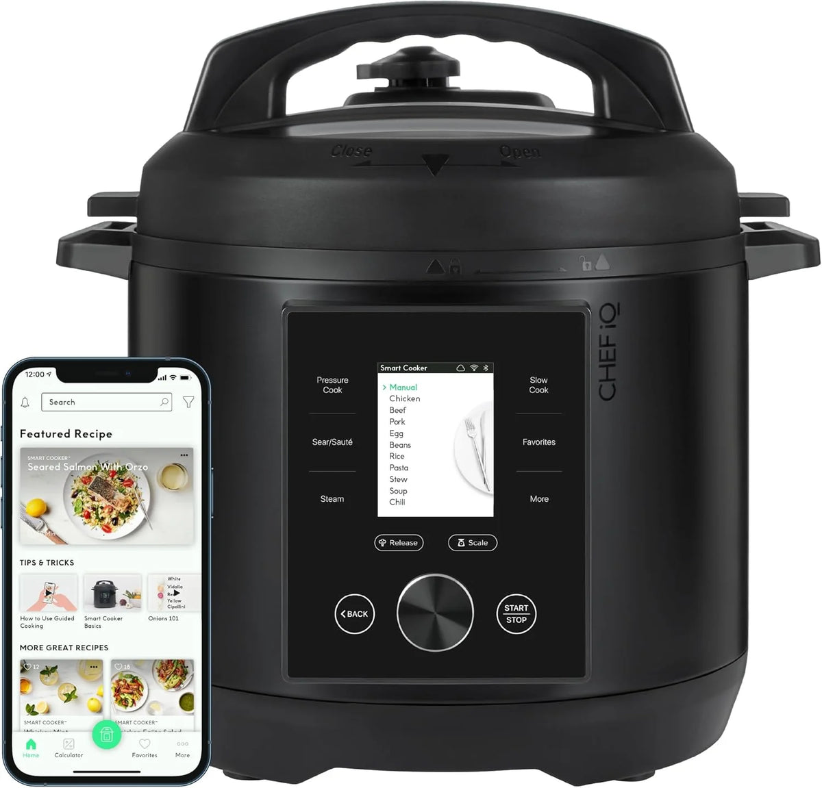 Intelligent oven and fryer combo, 11 integrated functions - countertop convection oven for baking, roasting, air frying, baking, dehydrating, 1750 watt power, 25 gallon capacity, controlled by touch screen for quick cooking - black