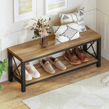 Wooden furniture sets, cabinets with drawers and storage benches with shoe racks, are suitable for entrances, living rooms and bedrooms. image 3