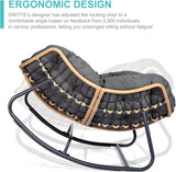 Outdoor swaying egg chair, indoor Papasan chair, rattan rocking chair, modern royal-style bedroom, living room, porch, garden, lawn chair - blue version image 4