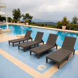 Outdoor Chaise Lounge Chair Set of 2 for Patio Poolside, Waterproof & Adjustable & Easy Assembly Sun Lounger for Outside Deck, Pool, Beach, Black image 2