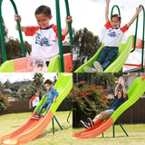 Outdoor Playground Slide, Big Backyard Freestanding Plastic Slide, 10 ft Outdoor Swing Set Slide for Kids Ages 4-8 image 3