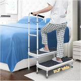 Mybow Bed Step Stool with Handle for High Beds, Adjustable 2 Step Stool, 31.5" Extra Wide & Heavy Duty Mobility Aid for Seniors, Post-Surgery Recovery, Pregnant Women, Medical Bedside Step image 2