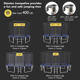 8 feet, 10 feet, 12 feet, 14 feet, 15 feet, 16 feet children's and adult trampolines. Certified by ASTM with netting. Made of thick steel plates, durable, suitable for outdoor large-scale leisure trampolines in various weather conditions, equipped wi image 3