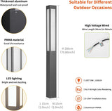 Pathway Lights, Landscape Path Light 71 Inches Outdoor Floor Lamp Modern Bollard Lighting High Voltage Walkway Driveway Light Aluminum IP54 Waterproof LED for Lawn Garden Patio Yard Decoration image 4