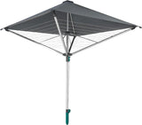 Rotary dryer Linno Protection 400 model, aluminum - rust-proof treatment, gray, 40-meter long, with an umbrella-shaped device, rotary dryer with a covered clothes rack, rotary clothes hanger