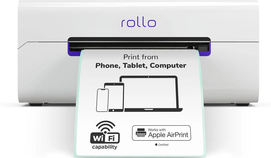 Wireless Shipping Label Printer - A Wi-Fi-enabled thermal label printer (size 4x6 inches), suitable for package shipping - Can be printed via AirPrint on iPhone, iPad, and Mac - Supports Windows, Chromebook, Android, and Linux systems