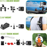 Equipped with a 50-piece accessory kit, 2 spare batteries and a 64GB memory card - a waterproof action camera - 5.3K HDR, 27 million pixels of photos, 1/1.9-inch sensor, live streaming function, webcam, and shake-proof function image 4