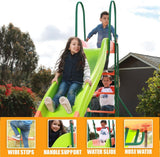 Outdoor Playground Slide, Big Backyard Freestanding Plastic Slide, 10 ft Outdoor Swing Set Slide for Kids Ages 4-8 image 4