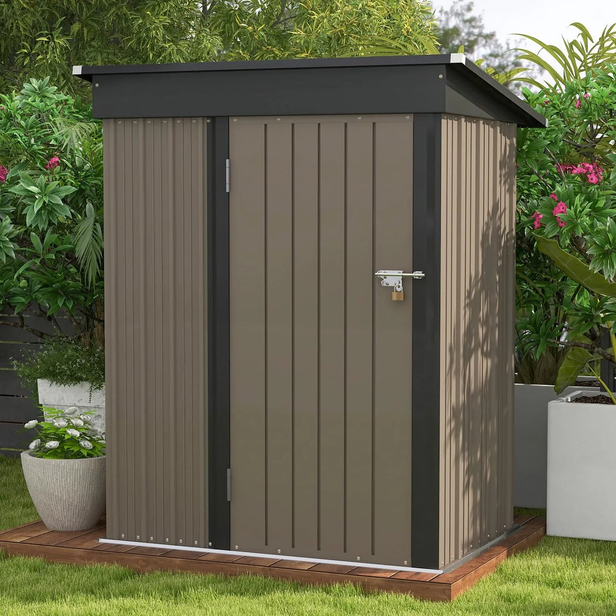 5x3 FT Outdoor Storage Shed for Backyard Garden Patio Lawn