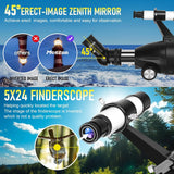 Telescope, Telescope for Adults High Powered Professional, 90mm Aperture 800mm Refractor Telescopes for Astronomy Beginners Fully Multi-Coated with AZ Mount Tripod & Phone Adapter & Carry Bag image 4