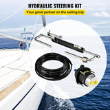 Hydraulic Outboard Steering System Kit (90 horsepower) Accessories Kit (for marine use) Cylinder and Pipeline, Marine Hydraulic Pump, Outboard Steering Device, Ship Rudder Control Device image 2
