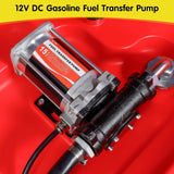 Portable 48 Gallon Fuel Tank with Pump for Gasoline & Diesel, 15GPM High Flow Rate 12V DC Self-Priming Fuel Transfer Pump, 13.1ft Hose, Auto Fueling Nozzle, for Easy Fuel Transportation image 4