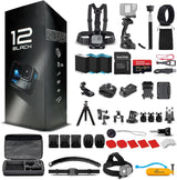 Equipped with a 50-piece accessory kit, 2 spare batteries and a 64GB memory card - a waterproof action camera - 5.3K HDR, 27 million pixels of photos, 1/1.9-inch sensor, live streaming function, webcam, and shake-proof function