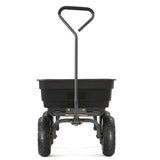 Poly Garden Dump Cart with Easy to Assemble Steel Frame image 4