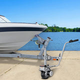 Electric trailer car, with a towing force of 5000 pounds, equipped with a 12-volt 350-watt trailer control wheel that can move at a speed of 22 feet per minute, featuring an adjustable height range from 12 inches to 24.8 inches, and equipped with 8-i image 4