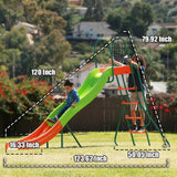 Outdoor Playground Slide, Big Backyard Freestanding Plastic Slide, 10 ft Outdoor Swing Set Slide for Kids Ages 4-8 image 2