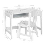 Kids Desk and Chair Set for Kids with Drawers image 2