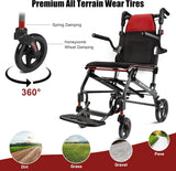 Wheelchairs for Adults Transport Chair Lightweight Foldable with Telescopic Handle, 19.4lbs Portable Folding Travel Wheel Chairs for Seniors image 4
