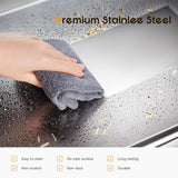 Stainless steel litter box, three-in-one enclosed high-sided litter box, equipped with a high lid, suitable for cats, anti-stick, anti-leak, easy to clean, with a scoop and filter step. image 4