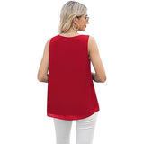 Women's Summer Sleeveless Chiffon Casual Tops image 4