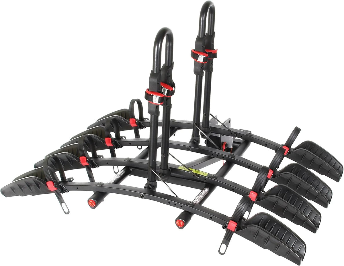 Rack - MAX Mounting Bracket Tray - Suitable for SUVs, trucks, and vans - 4 bicycle mounting brackets for seats - Foldable, with locking arms, 2-inch receiver - 1 bracket