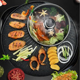 Hot Pot Barbecue Integrated Pot Home Smokeless Electric Barbecue Pan Roaster Electric Grill Kitchen Appliances image 2