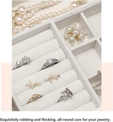 Jewelry Box Jewelry Case PU Leather Jewelry Box Jewelry Storage Box Earring Ear Stud Ring Necklace Organizer Case Jewelry Organizer image 2