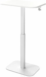 Adjustable height side table, a versatile decorative item suitable for both home and office settings. It features precise engineering for effortless height adjustment, ensuring excellent stability (white base and carbon fiber tabletop) image 3