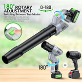 Leaf Blower, 900,000 RPM, 2 x 4.0Ah Batteries & Charger, Handheld Leaf Blowers for Lawn Care, 5 Speed Mode, Portable Lightweight Grass Blower for Yard, Patio Use image 4