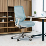 Ergonomic office chair - A versatile office chair with adjustable lumbar support, breathable mesh backrest, and stable wheels - Experience the best comfort and support - Sapphire color image 2