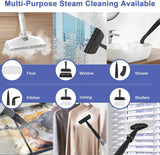 Steam Cleaner, 6 in1 Rotated Steam Mop Cleaner with 2 Modes, 2 Microfiber Pads, 400ML Removable Tank, 23FT Power Cable, Detachable Steam Mops for Floor, Laminate Floor, Tiles Cleaning (Light Blue) image 2
