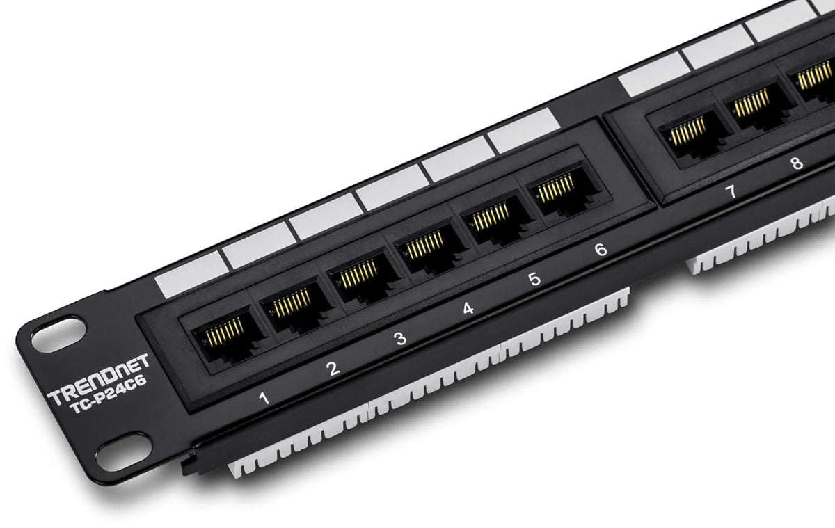 A management-type power distribution device with 6 output ports, model TPI-06, rack-mounted power distribution unit, equipped with 1 NEMA 5-15R bypass power socket, 1 gigabit RJ-45 interface, featuring overload protection and surge protection functio