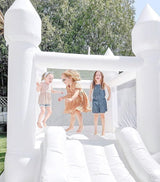 White Bounce House Indoor Outdoor Bouncy Castle for Kids 2-8 Oxford Toddler Bounce House with Slide Balloon & Blower,103 x 71 x 90 inch,Children's Birthday Party Easter Party Gifts image 3