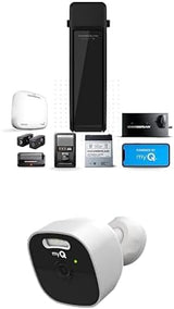 Silent and quiet wall-mounted garage door opener with battery backup and LED lighting, weighing 36 pounds, in black color. image 3