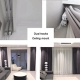 Electric Smart Curtains System, Automatic Curtain Opener, Motorized Curtains Rod with Remote, Compatible with Alexa/Google Home/Tuya App (Up to 204inches) image 4
