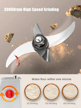 Electric Grain Grinder - Safety Enhanced Version 3600 watts - High-speed Spice and Herbal Grinder - Commercial-grade Ultra-fine Machine - Dry Grain Crusher - CE 110V (2500 grams swing type) image 4
