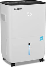 80-gallon Energy Star dehumidifier for basement, family bedrooms, large rooms (with a maximum area of up to 5200 square feet), equipped with drainage pipes and water tank image 2