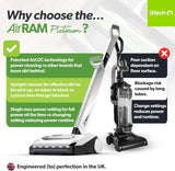 Platinum Cordless Vacuum Cleaner - Includes Anti-Hair Wrap Brush Bar - Perfect for Carpet and Hardwood Floors - Rechargeable 22v Li-ion Battery - Lightweight (7 lbs.) image 3