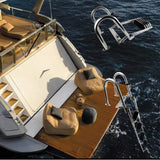 4 Steps Telescoping Boat Ladder Reinforce Dock Ladder Heavy Duty Swim Deck Ladder with Hand Railings and Extra Wide Steps image 2