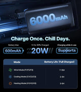 Cooling type network cooling fan, portable air conditioner, 720° immersive cooling, first dual-cooling fan, rechargeable image 4