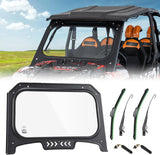 The glass windshield is equipped with 2 manual windshield wipers. It is scratch-resistant and wear-resistant. It is compatible with the 2019 - 2023 models of Arctic Cat RZR XP 1000 / RZR XP super sports vehicles. The front windshield has a ventilatio