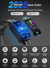 Smart Dog Bark Collar, Anti Barking Training Collar with 4 Training Modes, 5 Adjustable Sensitivity Levels, Waterproof and Magnetic Charging, Smart Bark Collar for Large Medium Small Dogs (Black) image 2
