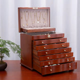 Wooden Jewelry Box,jewelry boxes for women large jewlrey box&organizers with necklace hanger,jewerly organizer,jewelry holder organizer,9-layer large capacity jewelry storage box image 4