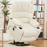 Electrically adjustable reclining chair - Electrically massaging adjustable reclining chair. The chair seat has a heating function. Large shell with velvet backrest. Suitable for the elderly and the elderly. Electrically adjustable reclining chair. image 3