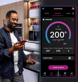 Smart Indoor Pellet Smoker, with Active Smoke Filtration, 5 Smoke Control Settings, WiFi Connected, Electric, Countertop BBQ Appliance, Black image 2