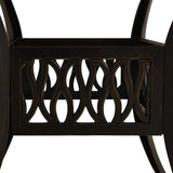 Bronze terrace table, made of cast aluminum, suitable for outdoor use, square design, stable and durable, with dimensions of 35.4 inches × 35.4 inches × 28.7 inches, equipped with umbrella holes, requires assembly. image 4